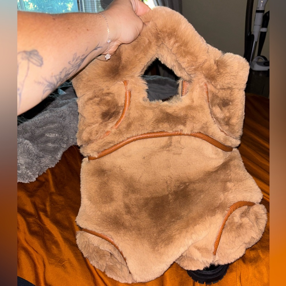 Foley + Corrina faux fur brown purse